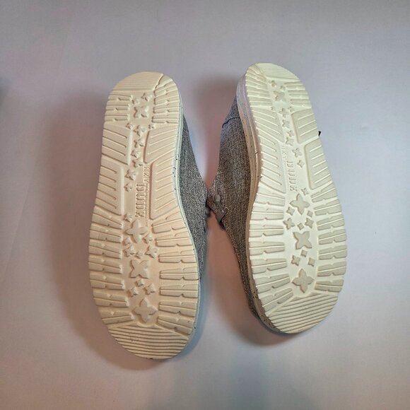 NWT -- Hey Dude Wendy Blend Linen Casual Shoes, Iron/Light Grey Blend, Size 8 - Picture 7 of 14